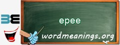 WordMeaning blackboard for epee